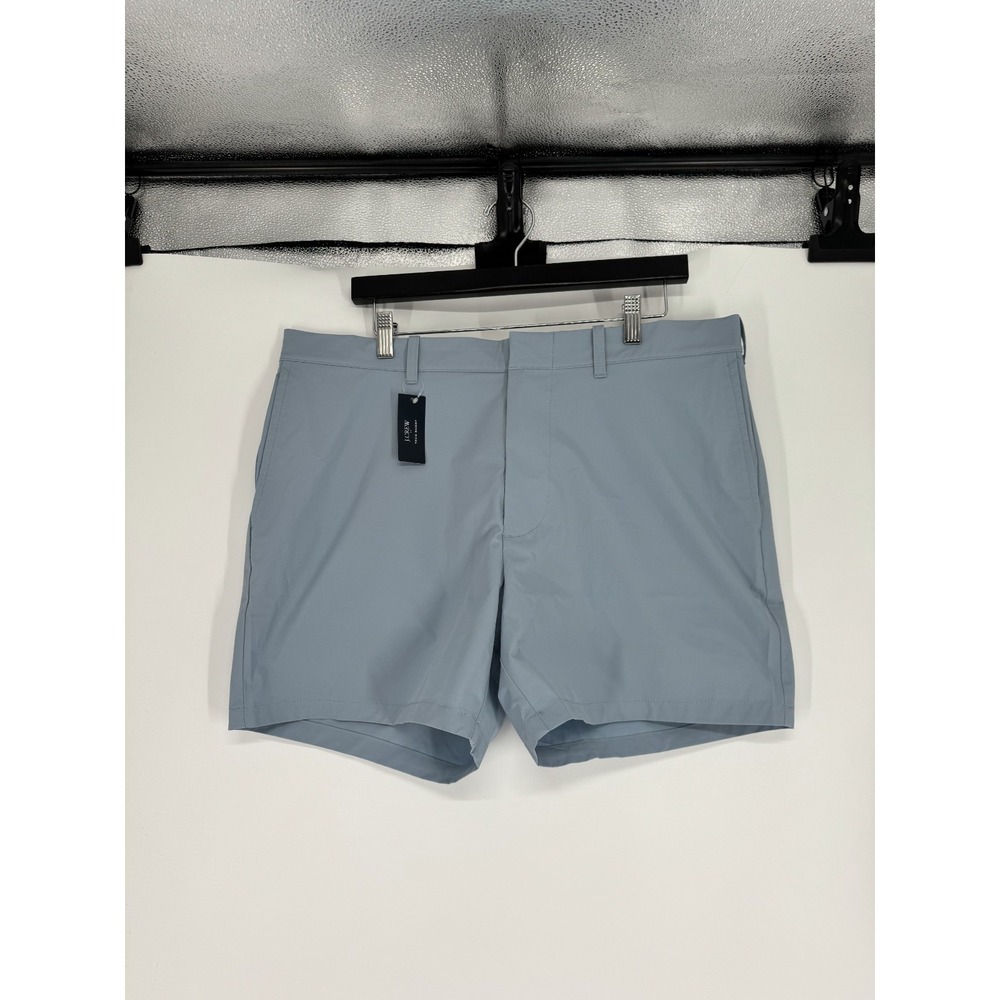 J Crew Tech Chino Shorts Mens Size 35 Blue Performance Golf 5" 5 Inch Inseam